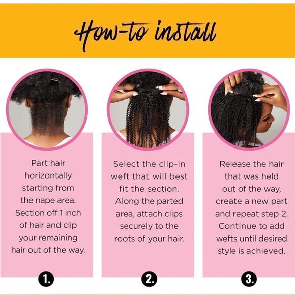 Sensational Textured Clip-ins Weave Curls Kinks & Co - Picture 6 of 8